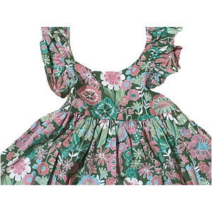 Elanore Rose Flowered Ruffle Halter Size 6/7 Dress